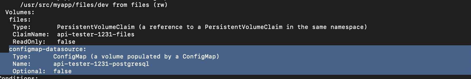 configmap deploy check