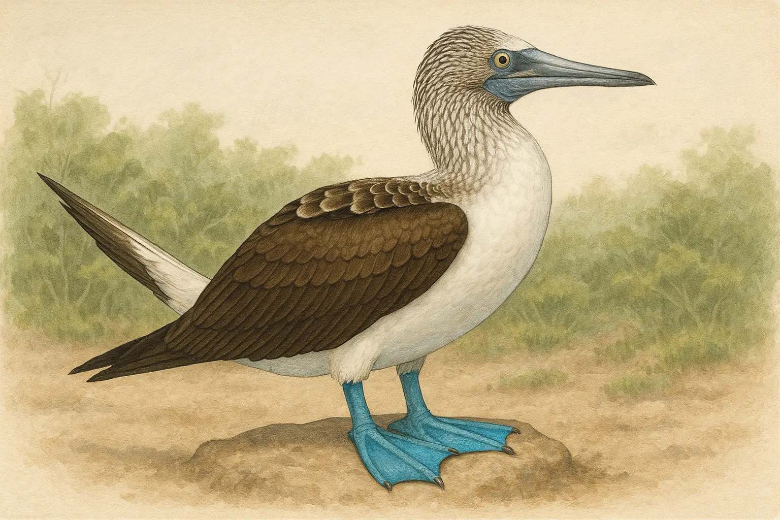 푸른발 부비새 (Blue footed booby)