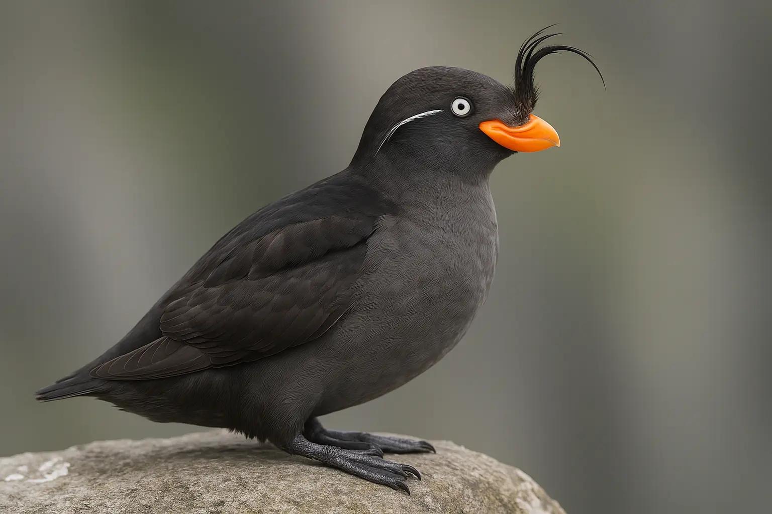 뿔바다쇠오리 (Crested Auklet)