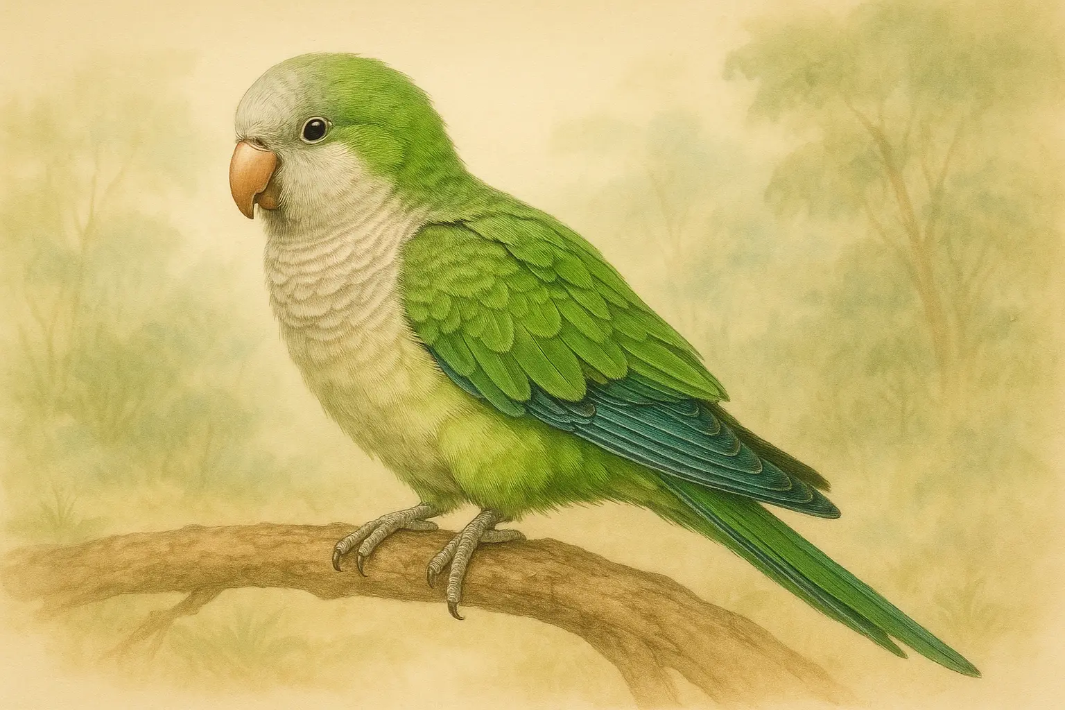 퀘이커앵무 (Monk parakeet)